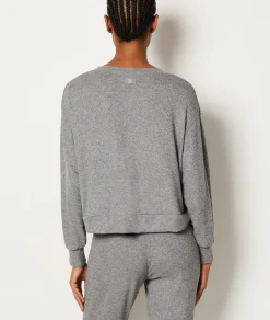 Discount Sweat de pyjama col V Loungewear|Ponchos, Sweats & Vestes De Pyjama