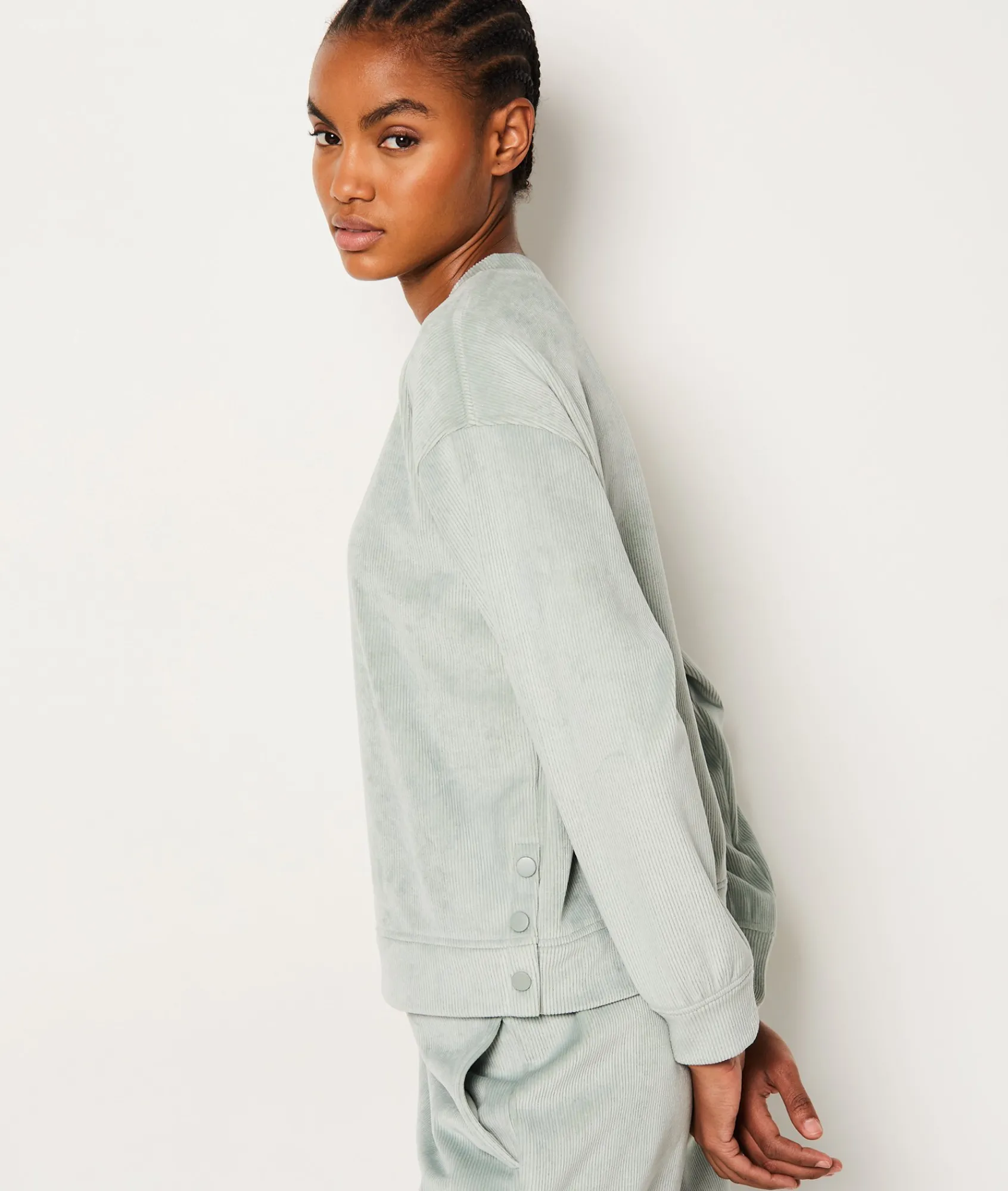 Best Sweat de pyjama côtelé Loungewear|Ponchos, Sweats & Vestes De Pyjama