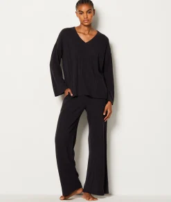Best Sweat de pyjama côtelé Loungewear|Ponchos, Sweats & Vestes De Pyjama