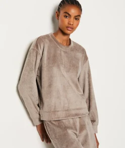 Cheap Sweat de pyjama côtelé Loungewear|Ponchos, Sweats & Vestes De Pyjama