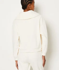 Outlet Sweat de pyjama côtelé col camionneur Loungewear|Ponchos, Sweats & Vestes De Pyjama