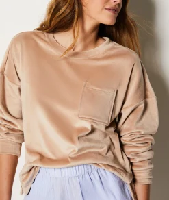 Best Sale Sweat de pyjama en velours Loungewear|Ponchos, Sweats & Vestes De Pyjama