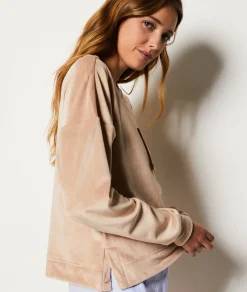 Best Sale Sweat de pyjama en velours Loungewear|Ponchos, Sweats & Vestes De Pyjama