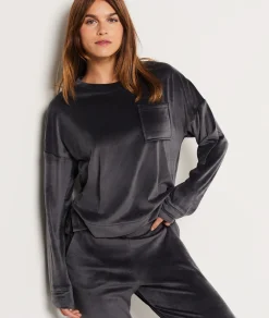 Online Sweat de pyjama en velours Loungewear|Ponchos, Sweats & Vestes De Pyjama