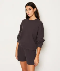 Outlet Sweat de pyjama gaufré Loungewear|Ponchos, Sweats & Vestes De Pyjama