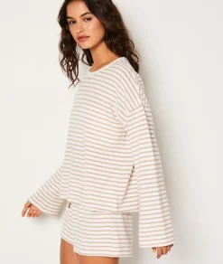 Store Sweat de pyjama rayé Loungewear|Ponchos, Sweats & Vestes De Pyjama