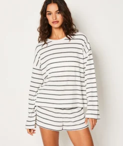 Discount Sweat de pyjama rayé Loungewear|Ponchos, Sweats & Vestes De Pyjama