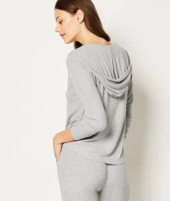 Fashion Sweat de pyjama zip à capuche Loungewear|Ponchos, Sweats & Vestes De Pyjama