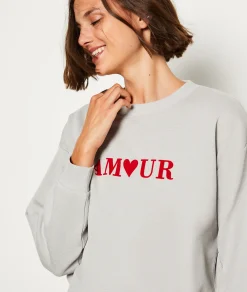 Store Sweat imprimé "Amour" Cols Ronds