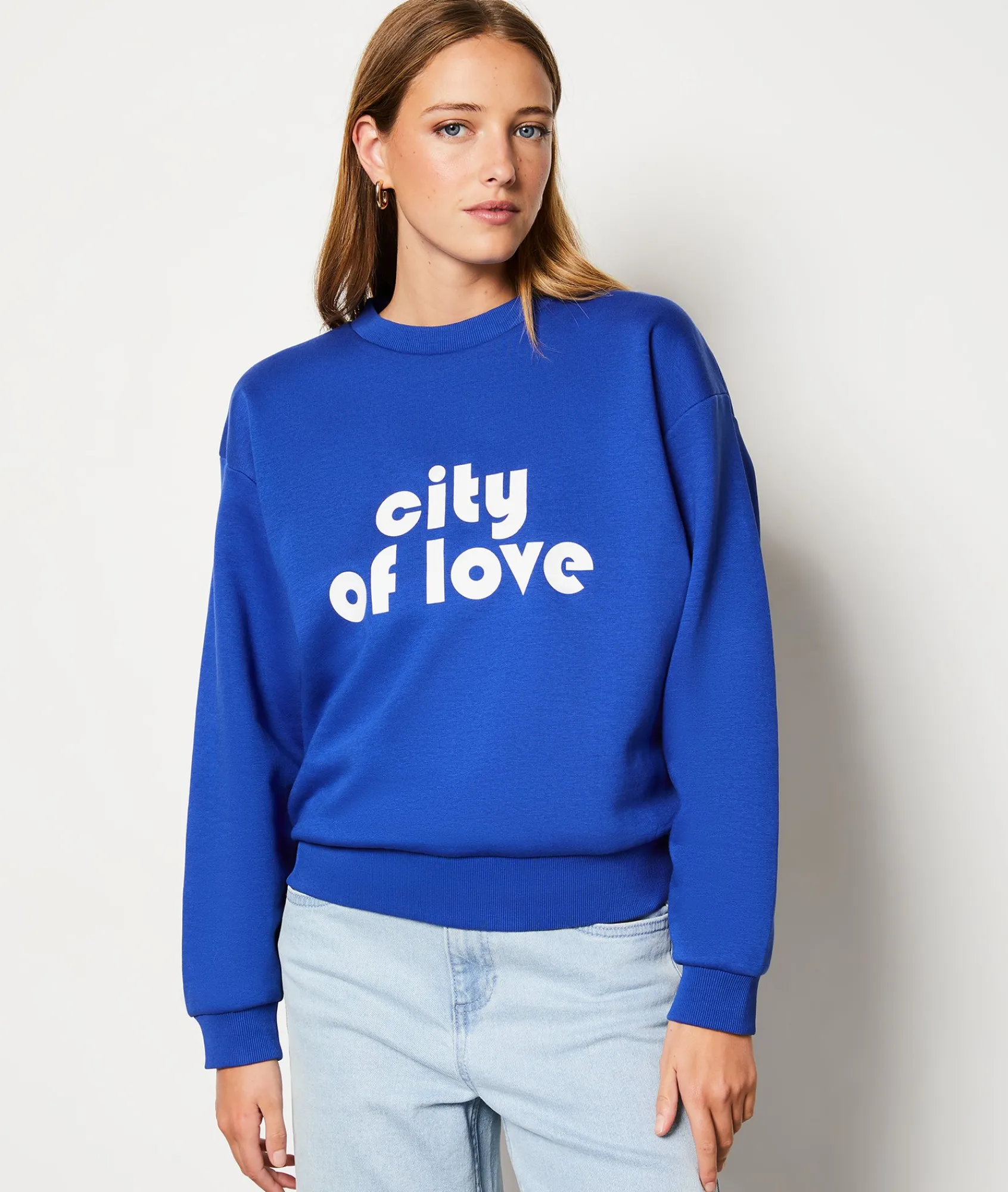Best Sale Sweat imprimé "city of love" Cols Ronds