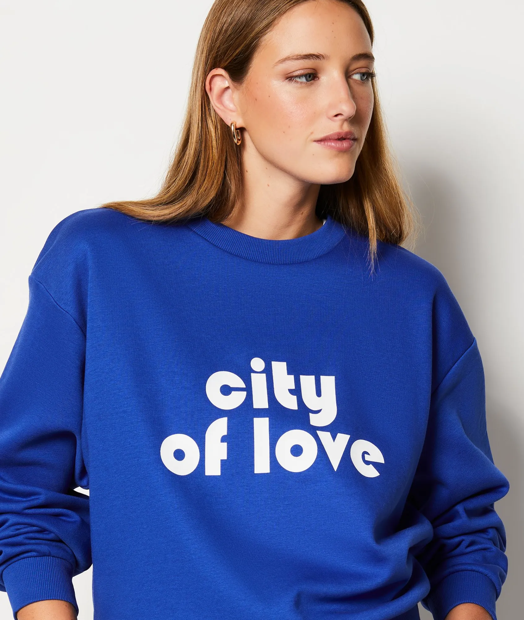 Best Sale Sweat imprimé "city of love" Cols Ronds