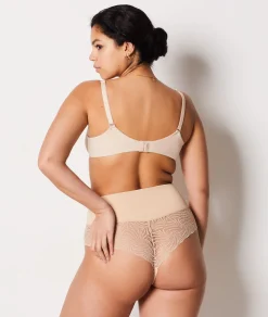 Cheap Tanga gainant taille haute détails dentelle - Maintien médium Culottes Taille Haute|Tangas