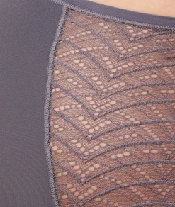 Cheap Tanga taille haute en dentelle et microfibre Culottes Taille Haute|Tangas