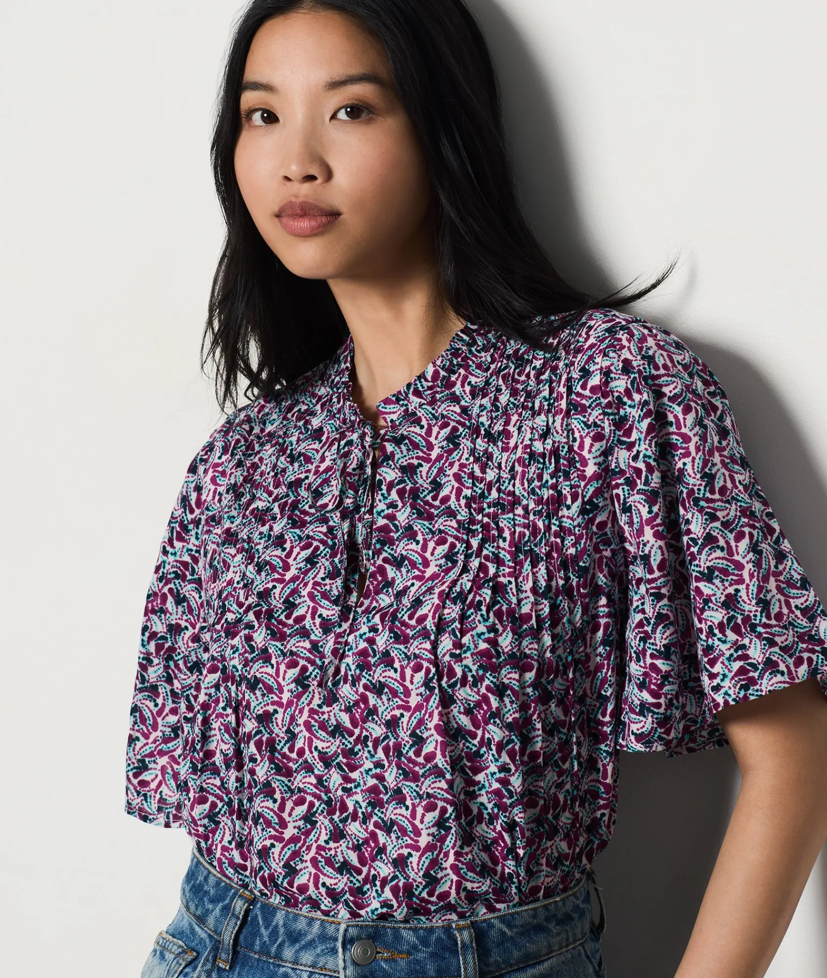 New Top manches courtes à nouer T-shirts Et Tops