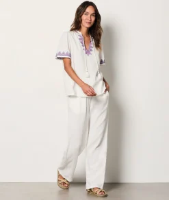 Shop Top manches courtes brodé T-shirts Et Tops