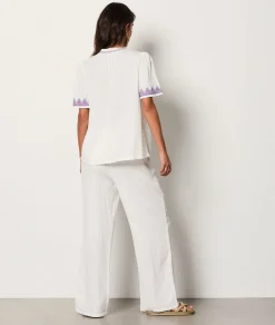 Shop Top manches courtes brodé T-shirts Et Tops