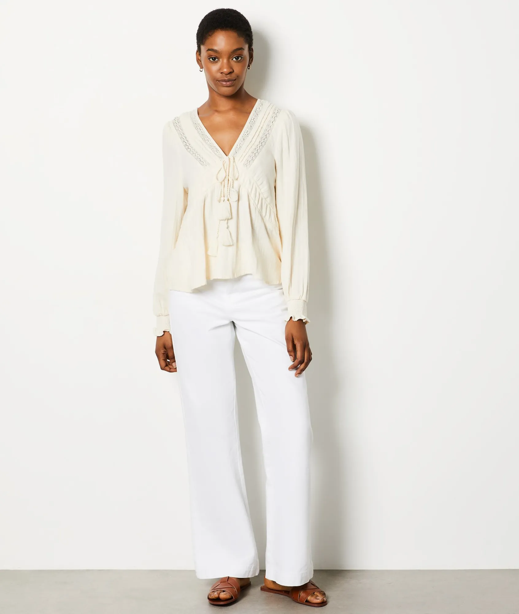 Flash Sale Top manches longues en coton T-shirts Et Tops