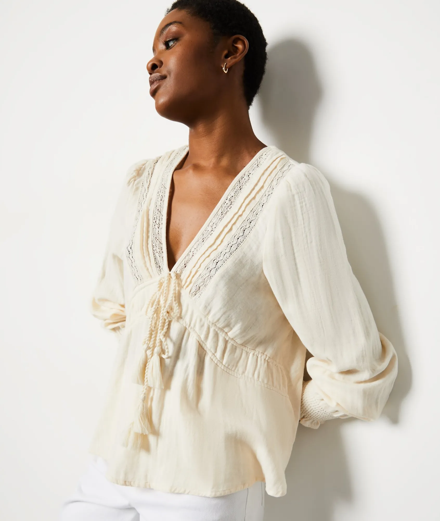 Flash Sale Top manches longues en coton T-shirts Et Tops