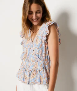New Top sans manches à motif T-shirts Et Tops