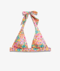 Store Triangle haut de maillot imprimé fleuri Triangles