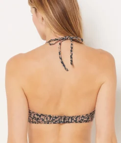 Shop Triangle haut de maillot à motif Triangles
