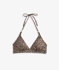 Shop Triangle haut de maillot à motif Triangles