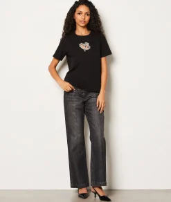 Best T-shirt avec cœur en strass T-shirts Et Tops