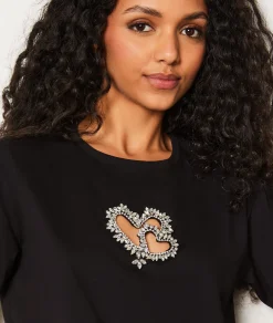 Best T-shirt avec cœur en strass T-shirts Et Tops