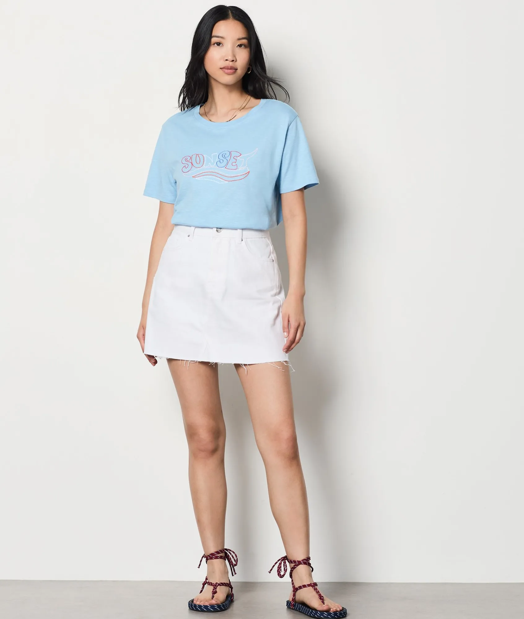 Sale T-shirt brodé "Sunset" T-shirts Et Tops