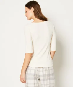 Sale T-shirt de pyjama manches 3/4 Loungewear|Hauts De Pyjama