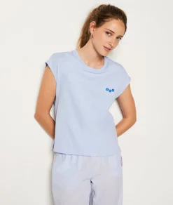 Cheap T-shirt de pyjama manches courtes Hauts De Pyjama