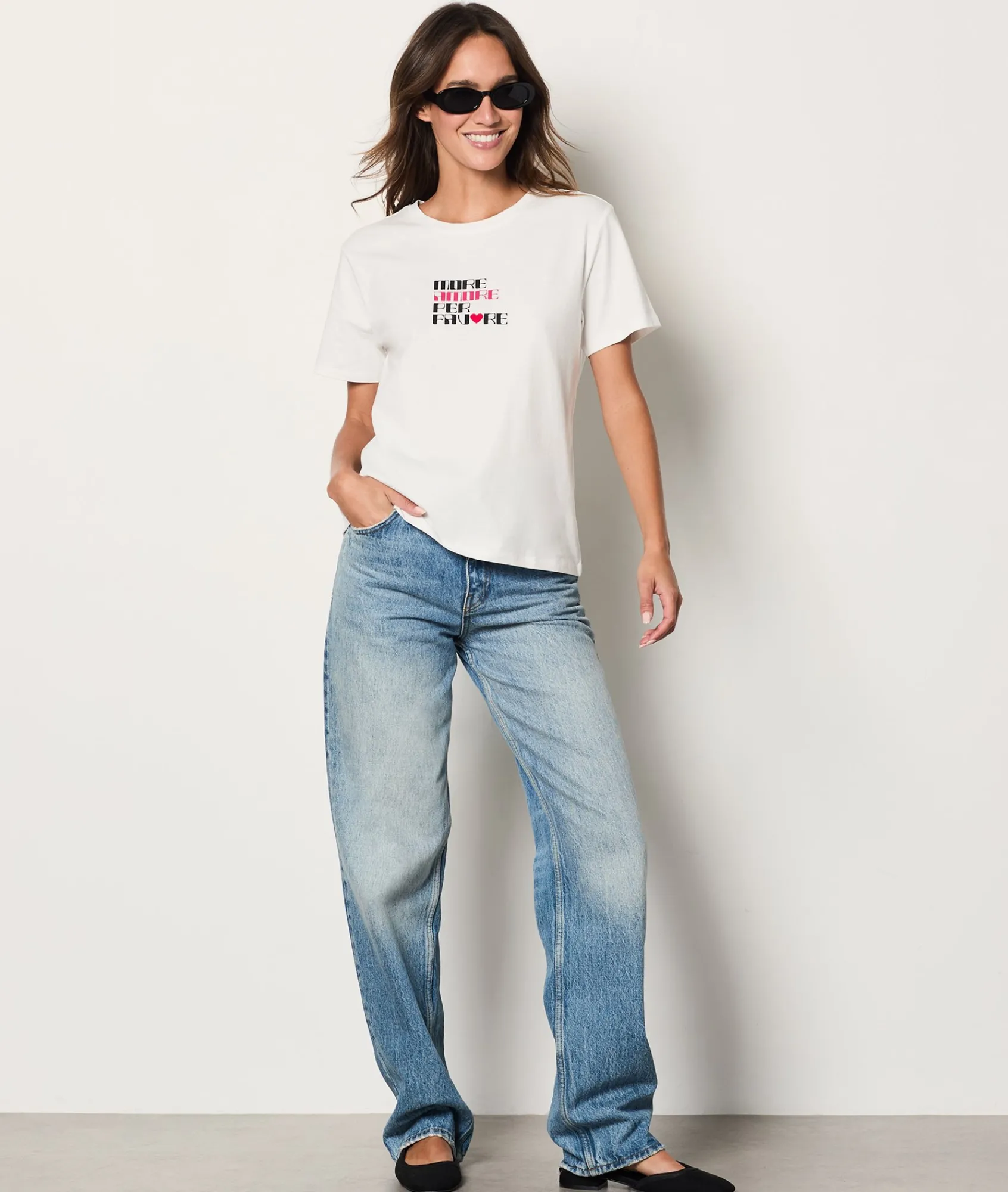 Fashion T-shirt imprimé "Amore" en coton T-shirts Et Tops