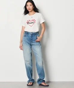 Cheap T-shirt imprimé "Amour" en coton T-shirts Et Tops