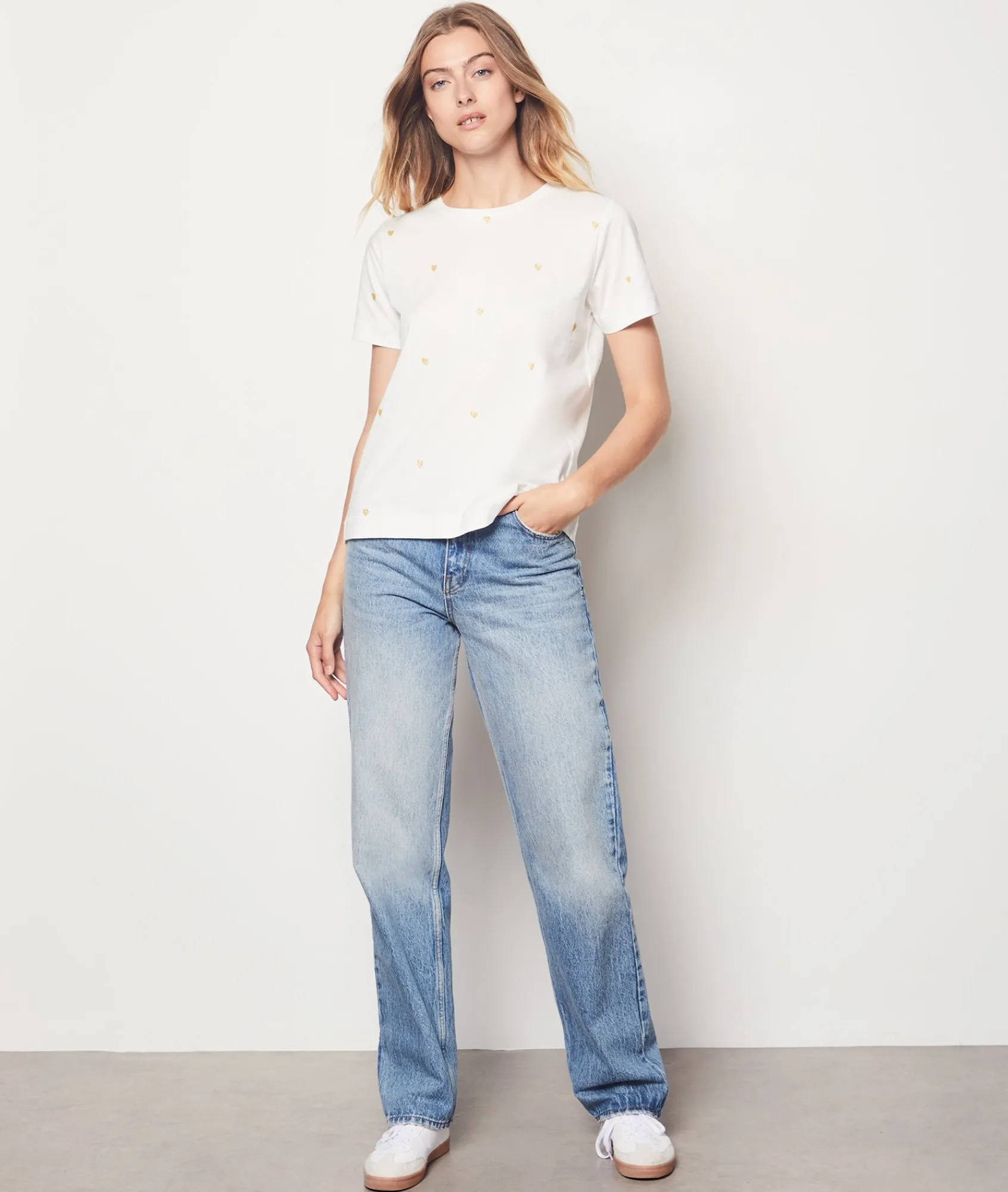 Online T-shirt imprimé coeur 100% coton T-shirts Et Tops