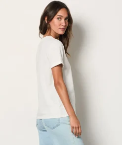 Fashion T-shirt imprimé "Enjoy the View" en coton T-shirts Et Tops