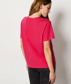 Cheap T-shirt imprimé "Happy Life" en coton T-shirts Et Tops