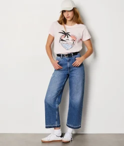 Discount T-shirt imprimé "Sunset hour" en coton T-shirts Et Tops