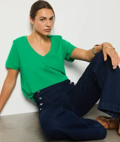 Outlet T-shirt manches courtes 100% coton T-shirts Et Tops