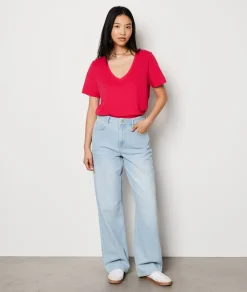 Flash Sale T-shirt manches courtes 100% coton T-shirts Et Tops