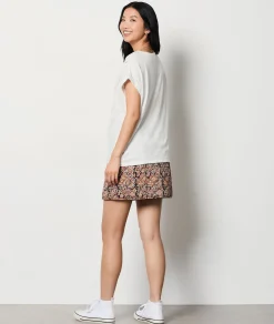 Online T-shirt manches courtes ajouré en coton T-shirts Et Tops