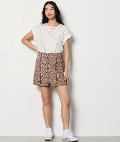 Online T-shirt manches courtes ajouré en coton T-shirts Et Tops