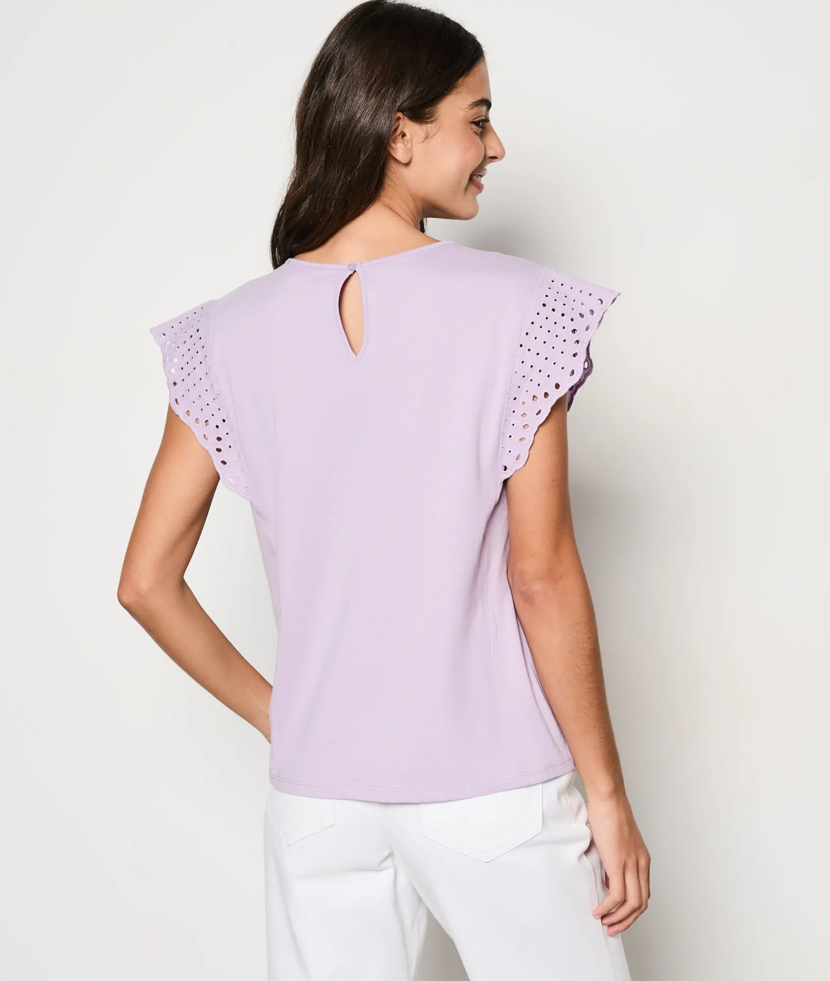 New T-shirt manches courtes avec broderies T-shirts Et Tops