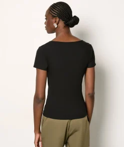 Best Sale T-shirt manches courtes col boutonné T-shirts Et Tops