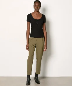 Best Sale T-shirt manches courtes col boutonné T-shirts Et Tops