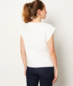 Cheap T-shirt manches courtes détail strass T-shirts Et Tops