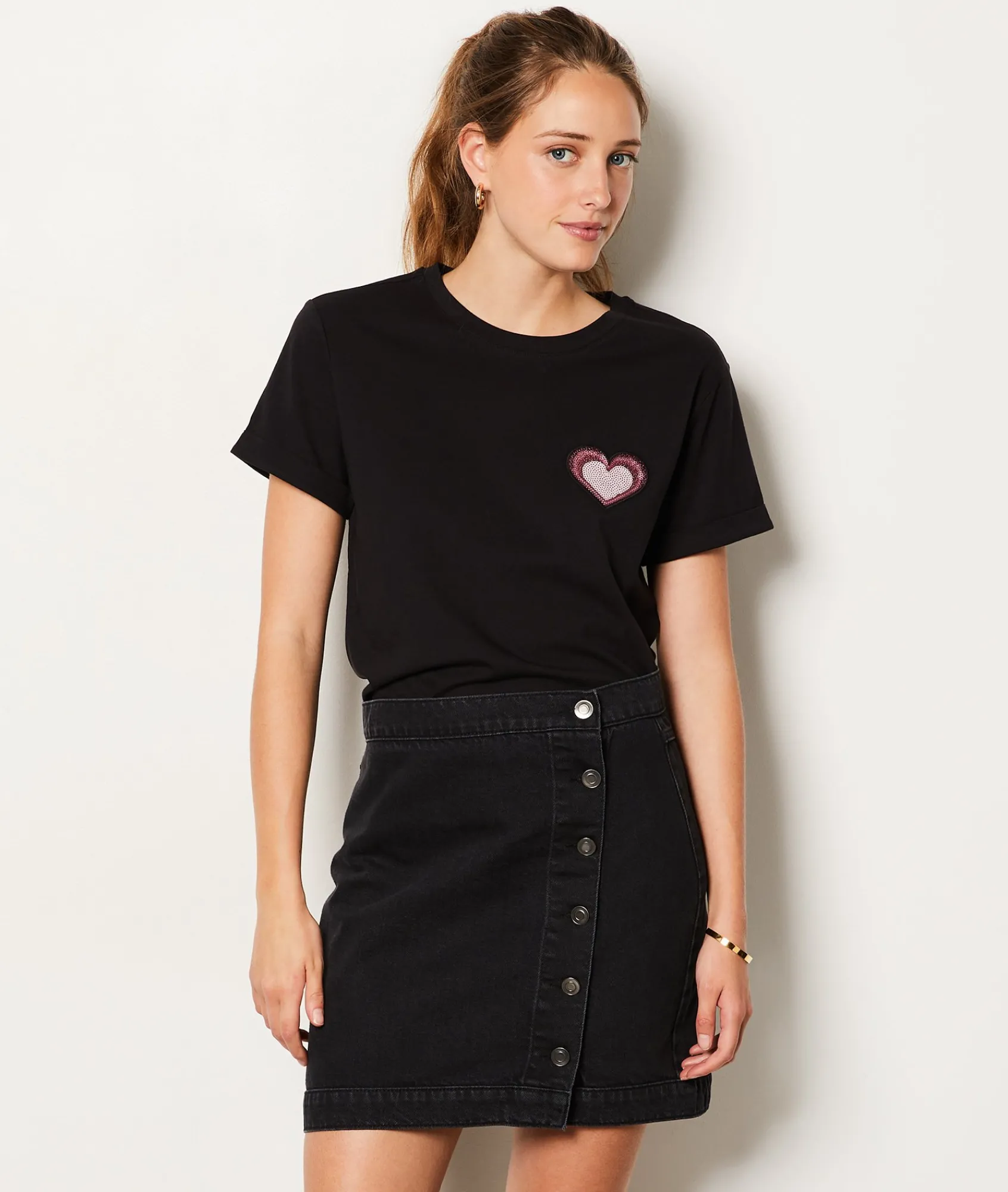 Best T-shirt manches courtes détail cœur T-shirts Et Tops