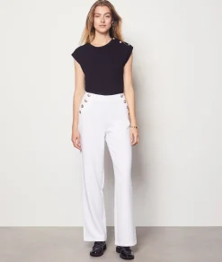 Best Sale T-shirt manches courtes détails boutons T-shirts Et Tops