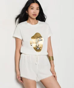 New T-shirt manches courtes en coton T-shirts Et Tops