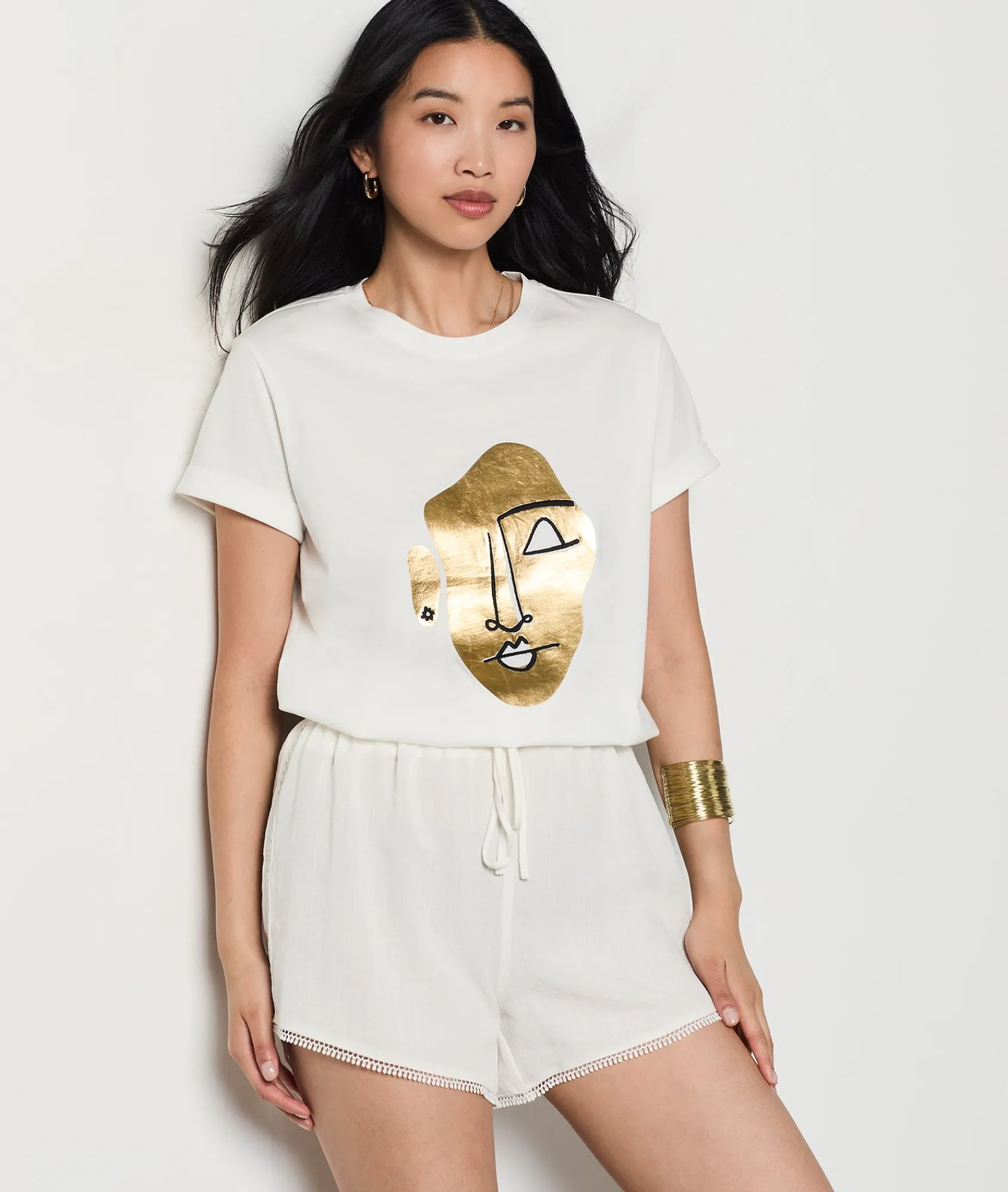 New T-shirt manches courtes en coton T-shirts Et Tops