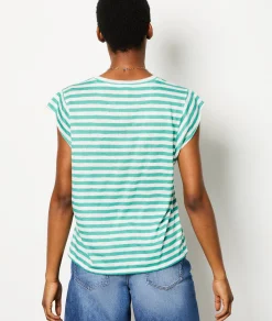 New T-shirt manches courtes rayé T-shirts Et Tops